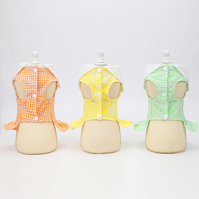 Summer Spring Plaid Lovely Dog Dresses