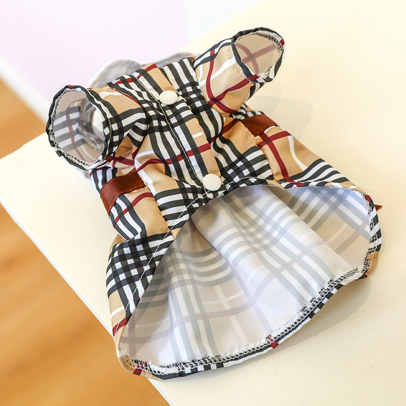 Sweet Puppy Plaid Summer Dog Dress