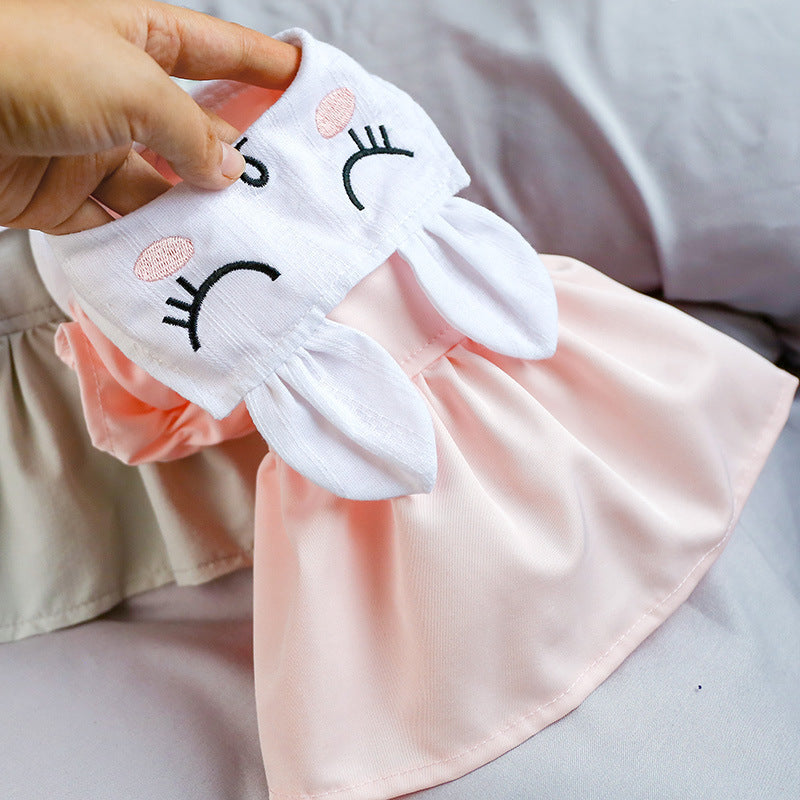 Sweet Dog Skirt with Bunny Ears