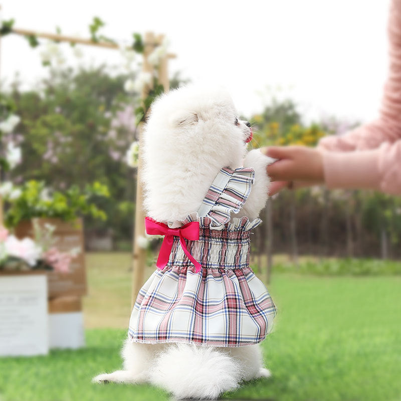 Cute Pet Summer Bow Wedding Dress