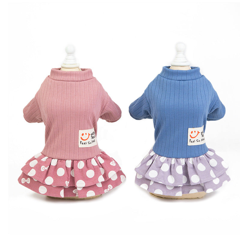 Spring Dots Tutu Puppy Dress