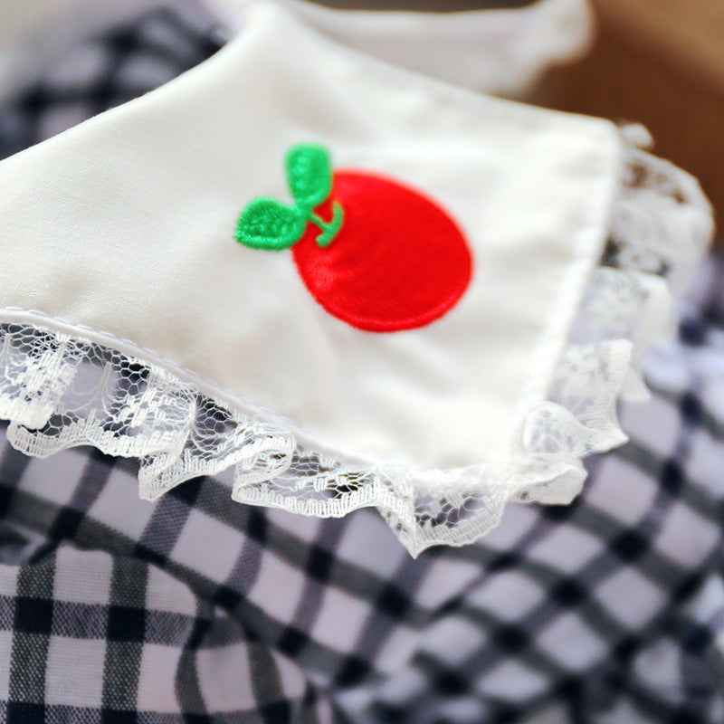 Spring Summer Small Dog Dress Cute Plaid Skirt