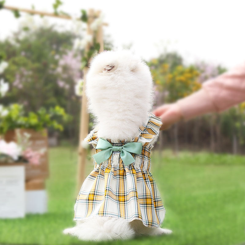Cute Pet Summer Bow Wedding Dress