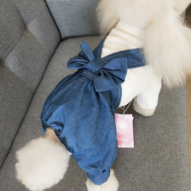 Pet Jeans Blue Strap Overall Dress