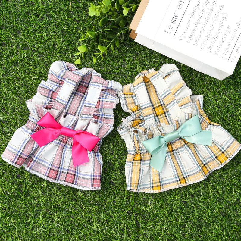 Cute Pet Summer Bow Wedding Dress