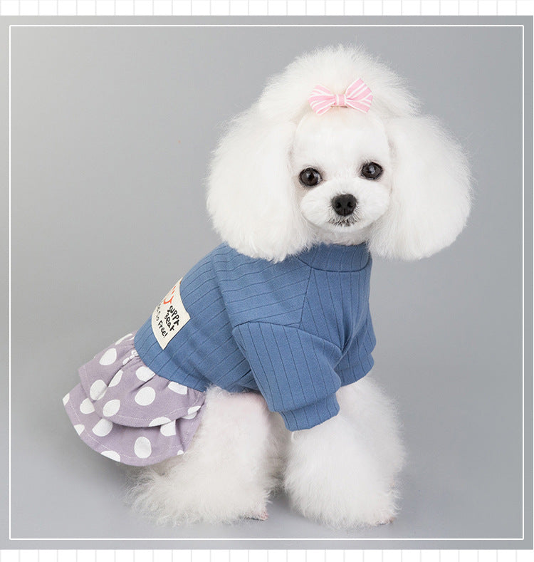 Spring Dots Tutu Puppy Dress