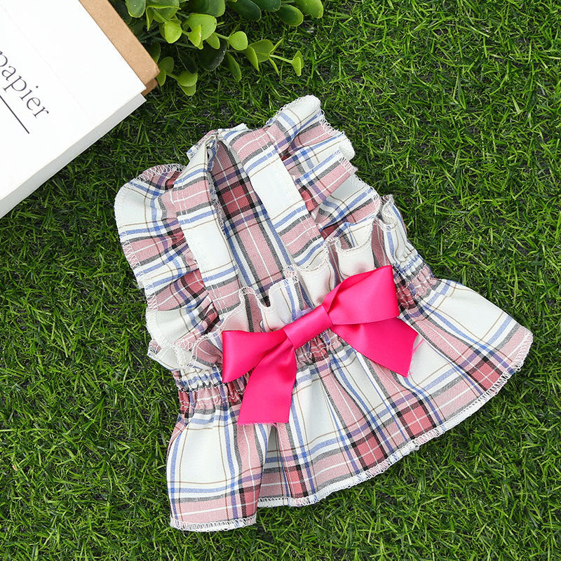 Cute Pet Summer Bow Wedding Dress