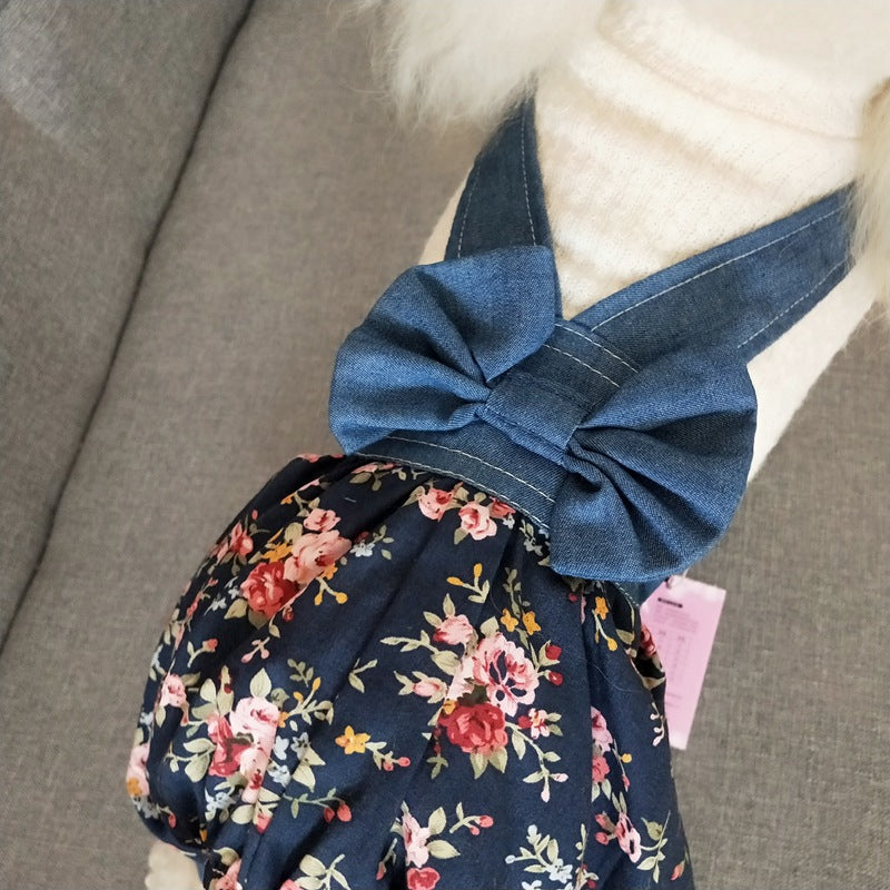 Pet Jeans Blue Strap Overall Dress