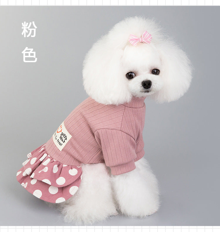 Spring Dots Tutu Puppy Dress
