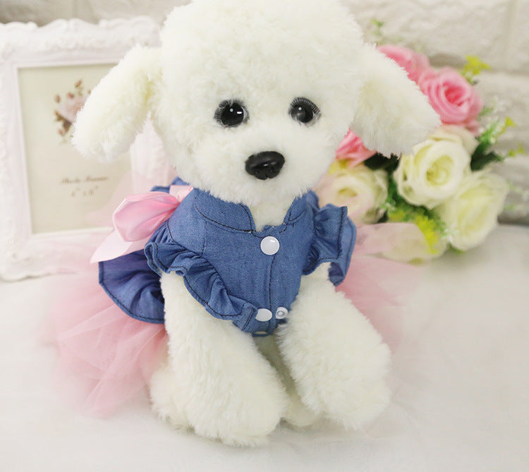 Bow Lace Tutu Skirt Doggie Dress