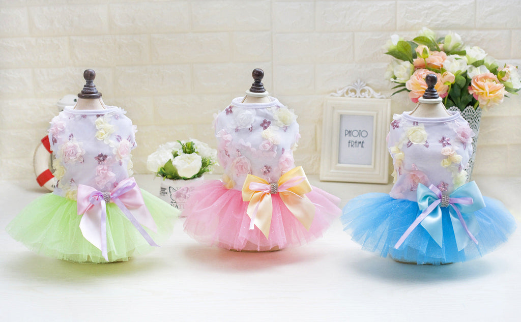 Adorable Lace Dog Dress with Bowknot