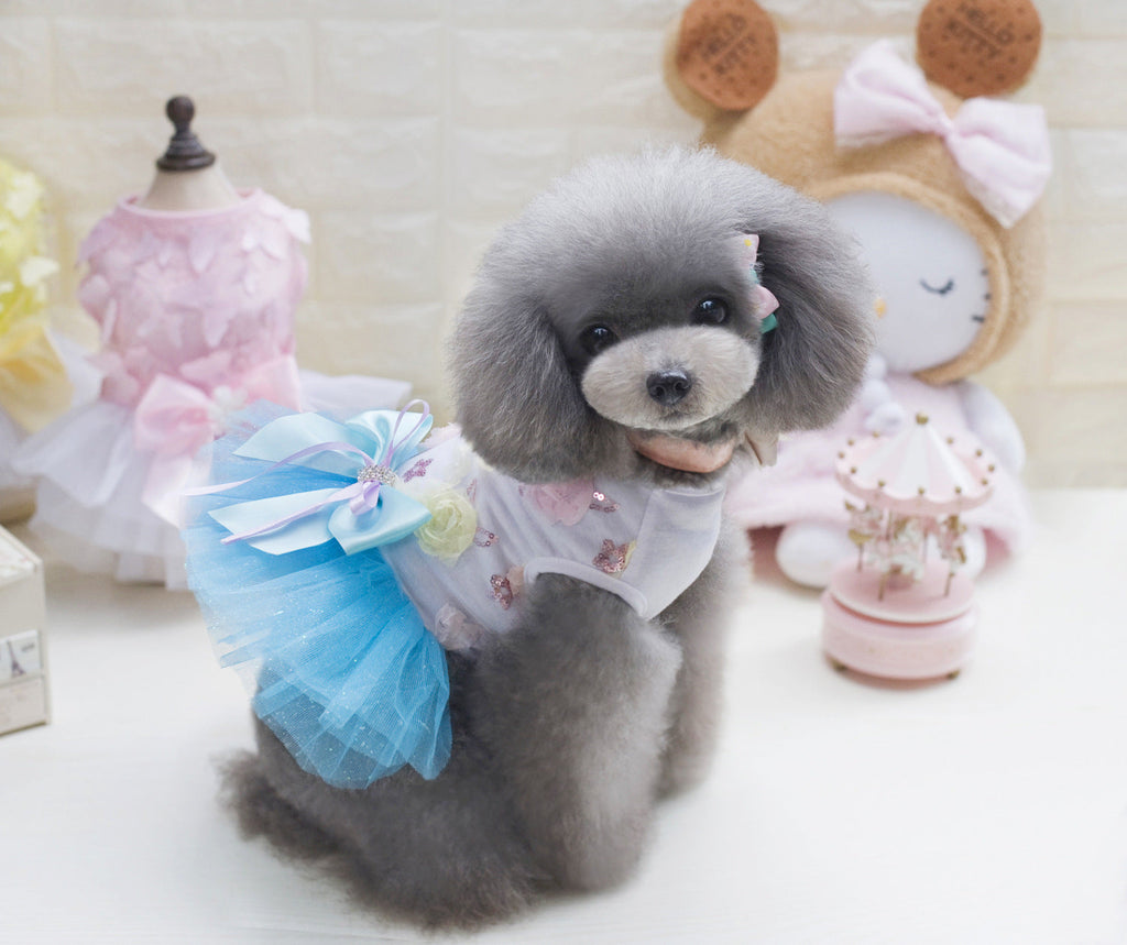 Adorable Lace Dog Dress with Bowknot
