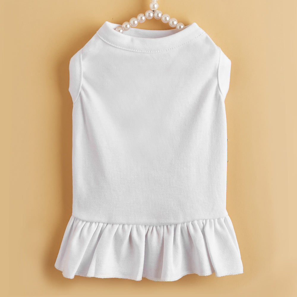 Soft Blank Dog Skirt Puppy Shirts Pet Dress
