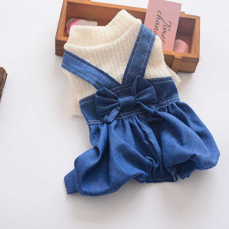 Pet Jeans Blue Strap Overall Dress