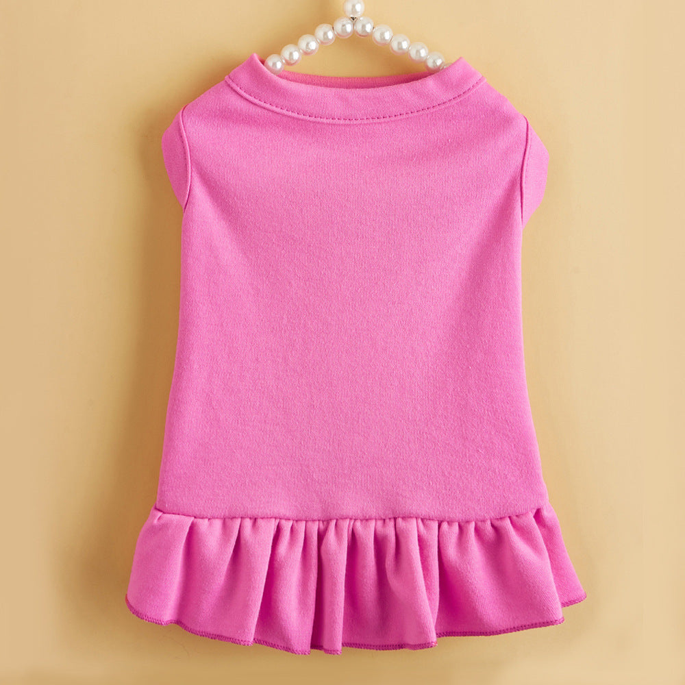 Soft Blank Dog Skirt Puppy Shirts Pet Dress