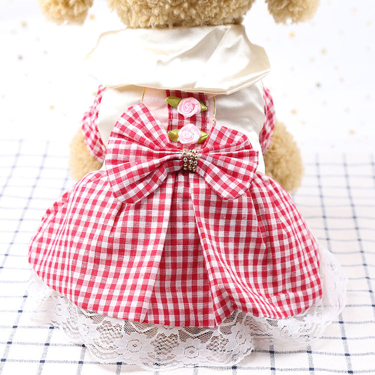 Bow Lace Tutu Skirt Doggie Dress