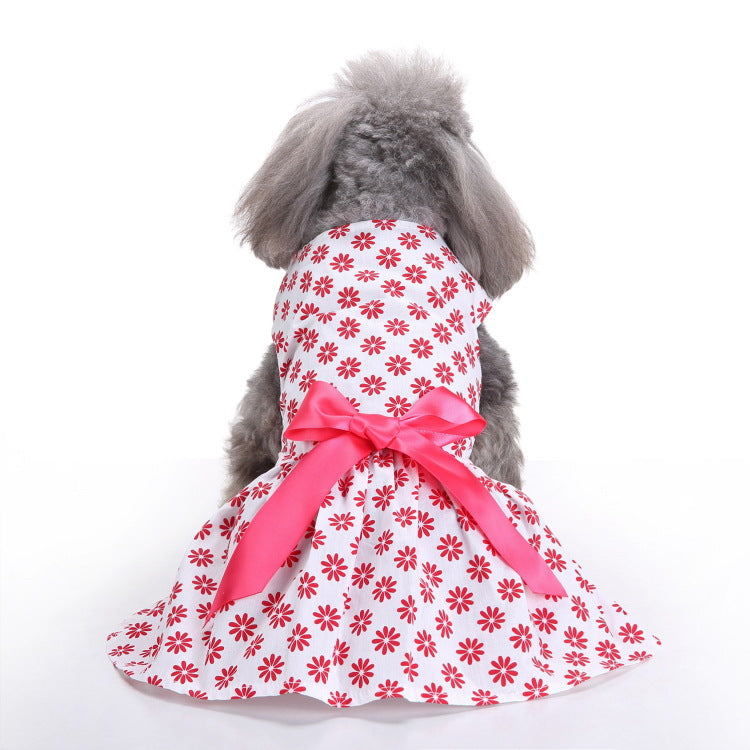 Sweet Dog Bow-Knot Princess Birthday Dresses