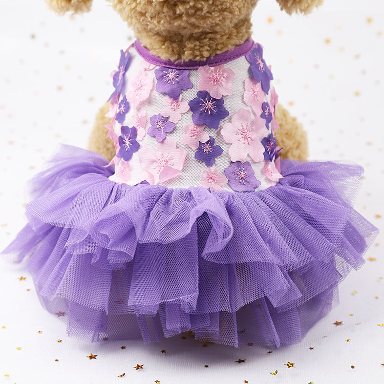 Bow Lace Tutu Skirt Doggie Dress