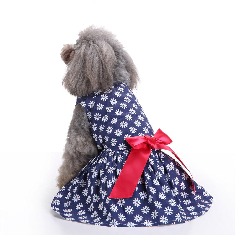 Summer Floral Print Small Dog Dress
