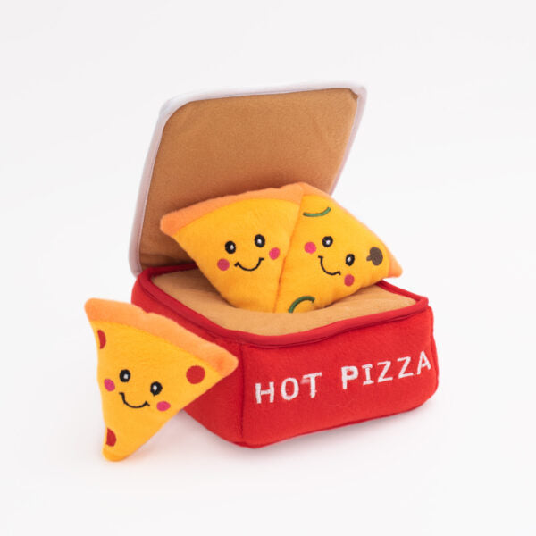 Pizza  Box Burrow Dog Toys