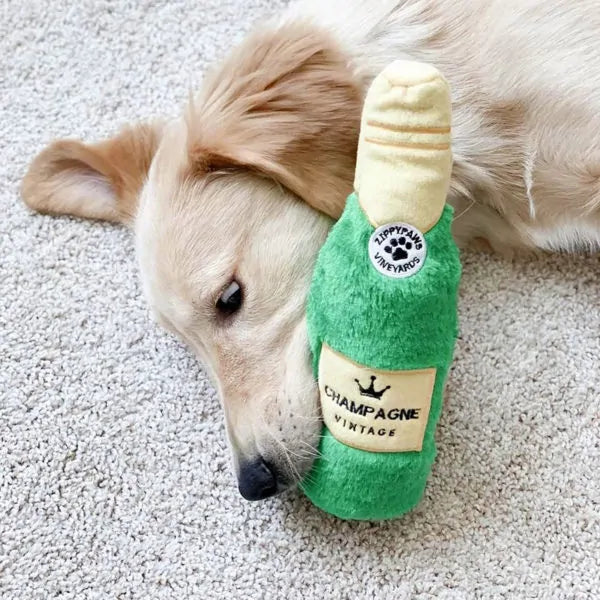 Happy Hour Crusherz Dog Toy- Champagne